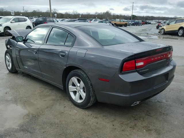 2C3CDXBG4EH268108 - 2014 DODGE CHARGER SE GRAY photo 3