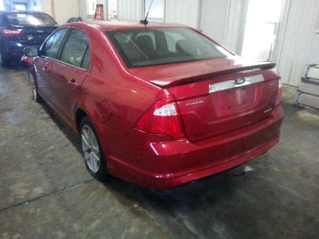 3FAHP0JG3BR295257 - 2011 FORD FUSION SEL RED photo 3