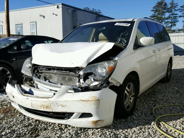 5FNRL38667B455150 - 2007 HONDA ODYSSEY EX WHITE photo 2