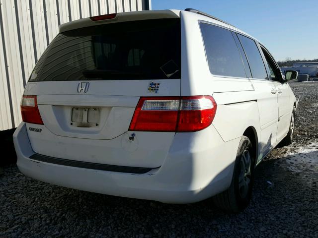 5FNRL38667B455150 - 2007 HONDA ODYSSEY EX WHITE photo 4