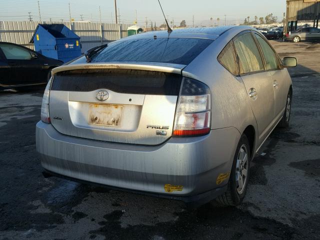 JTDKB20U540016072 - 2004 TOYOTA PRIUS SILVER photo 4