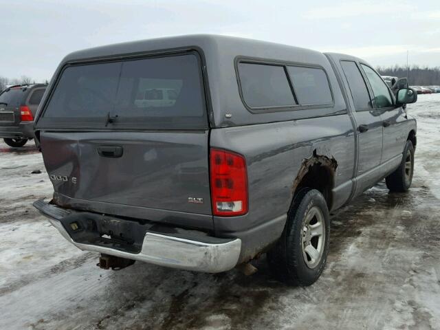 1D7HA18NX4S609716 - 2004 DODGE RAM 1500 S GRAY photo 4