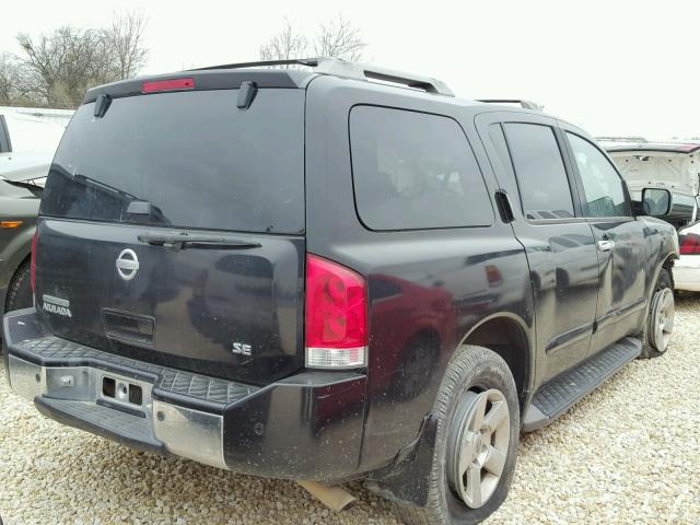 5N1AA08B54N734354 - 2004 NISSAN ARMADA SE BLACK photo 4