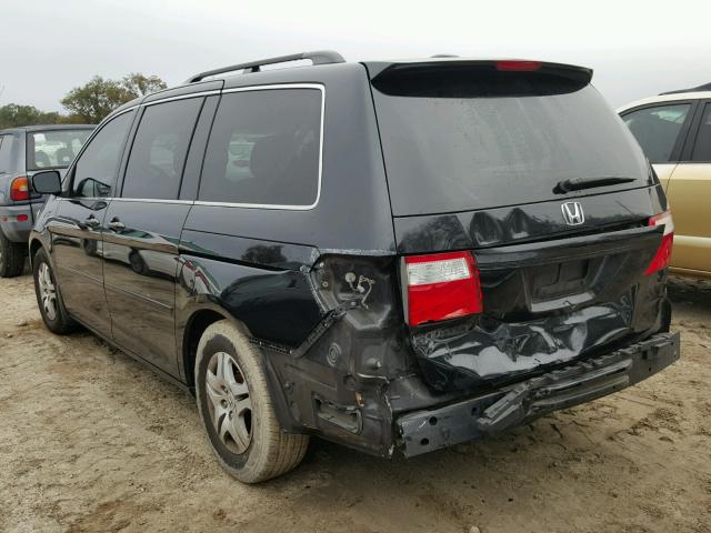 5FNRL38767B042959 - 2007 HONDA ODYSSEY EX BLACK photo 3