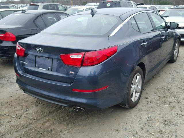 5XXGM4A7XFG440708 - 2015 KIA OPTIMA LX BLUE photo 4