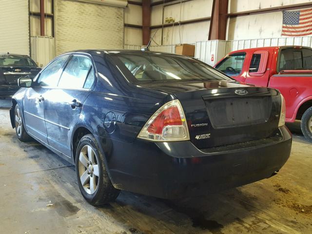 3FAHP07Z48R191636 - 2008 FORD FUSION SE BLUE photo 3