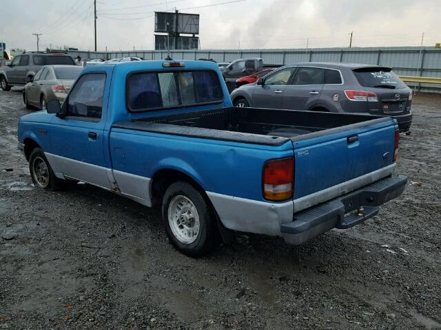 1FTCR10A2PTA52319 - 1993 FORD RANGER BLUE photo 3