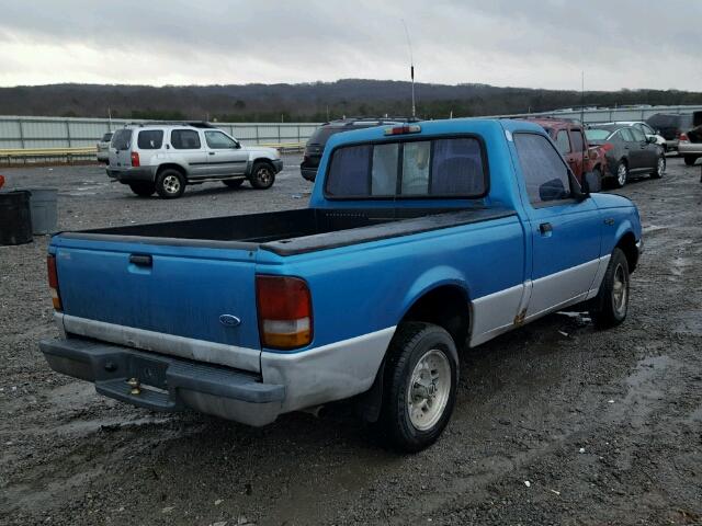 1FTCR10A2PTA52319 - 1993 FORD RANGER BLUE photo 4