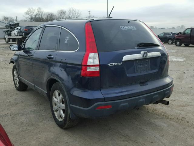 5J6RE48738L034634 - 2008 HONDA CR-V EXL BLUE photo 3