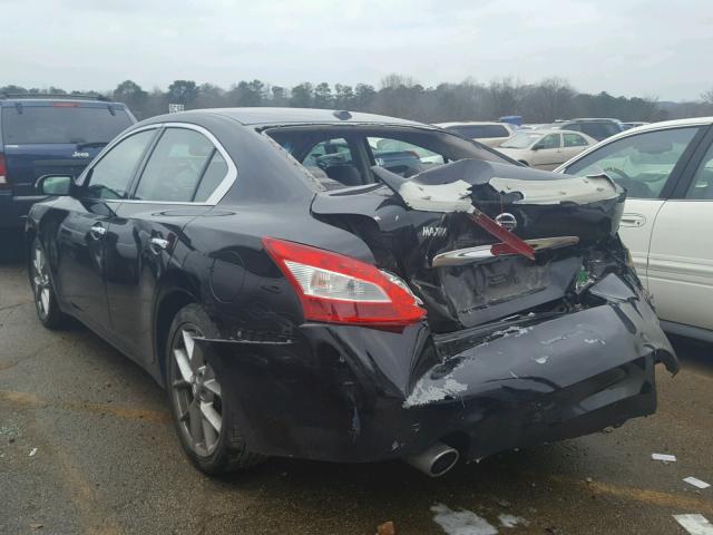 1N4AA5AP1BC817155 - 2011 NISSAN MAXIMA S BLACK photo 3