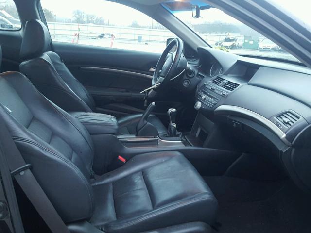 1HGCS21869A005820 - 2009 HONDA ACCORD EXL BLACK photo 5