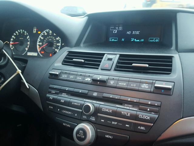 1HGCS21869A005820 - 2009 HONDA ACCORD EXL BLACK photo 9