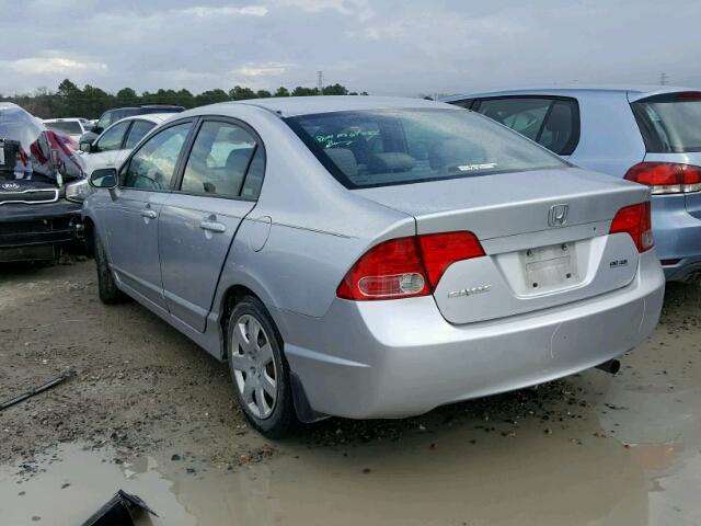 1HGFA16598L102280 - 2008 HONDA CIVIC LX SILVER photo 3