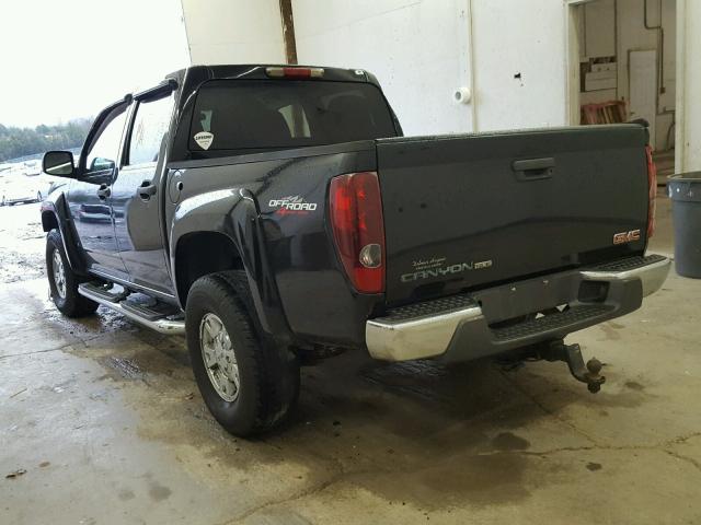 1GTDT13E878241516 - 2007 GMC CANYON BLACK photo 3