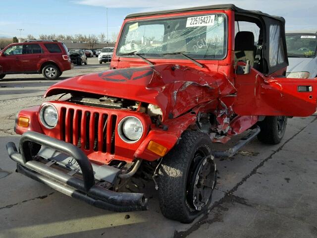 1J4FA29156P700038 - 2006 JEEP WRANGLER / RED photo 2