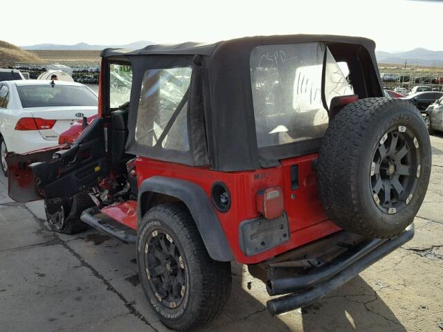 1J4FA29156P700038 - 2006 JEEP WRANGLER / RED photo 3