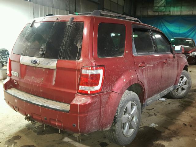 1FMCU04G39KA86801 - 2009 FORD ESCAPE LIM RED photo 4