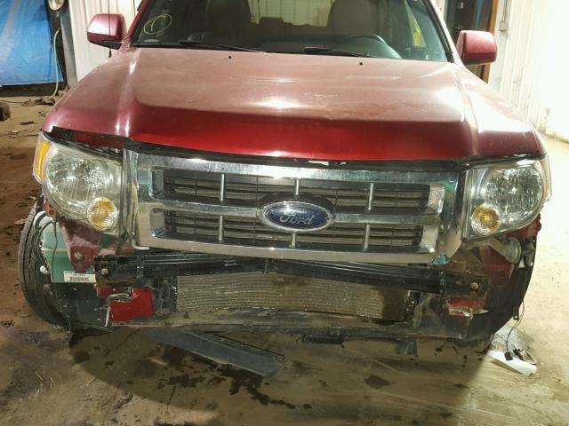 1FMCU04G39KA86801 - 2009 FORD ESCAPE LIM RED photo 9