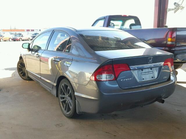 2HGFA16529H368903 - 2009 HONDA CIVIC LX GRAY photo 3