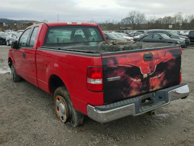 1FTRX12W14NB07061 - 2004 FORD F150 RED photo 3