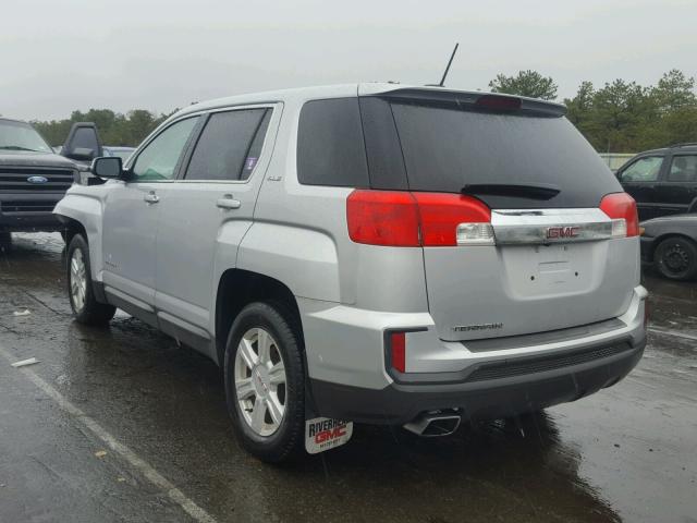 2GKALMEK0G6189607 - 2016 GMC TERRAIN SL SILVER photo 3