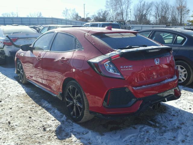 SHHFK7H43HU208227 - 2017 HONDA CIVIC SPOR RED photo 3