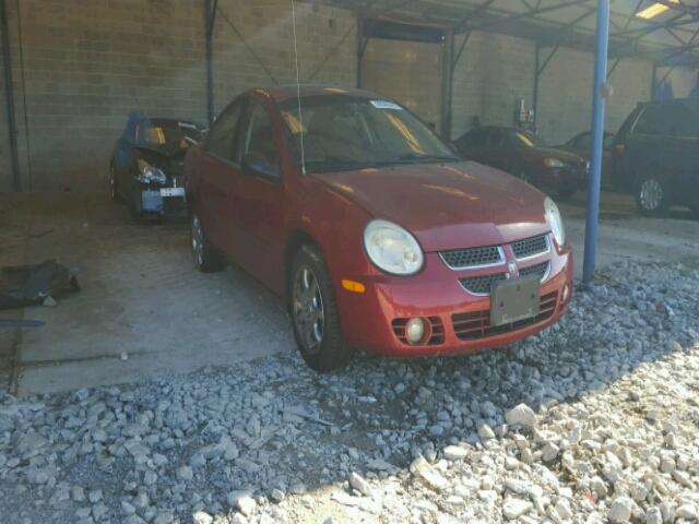 1B3ES56C84D505380 - 2004 DODGE NEON SXT RED photo 1