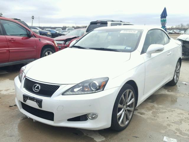 JTHFF2C27D2528113 - 2013 LEXUS IS 250 WHITE photo 2