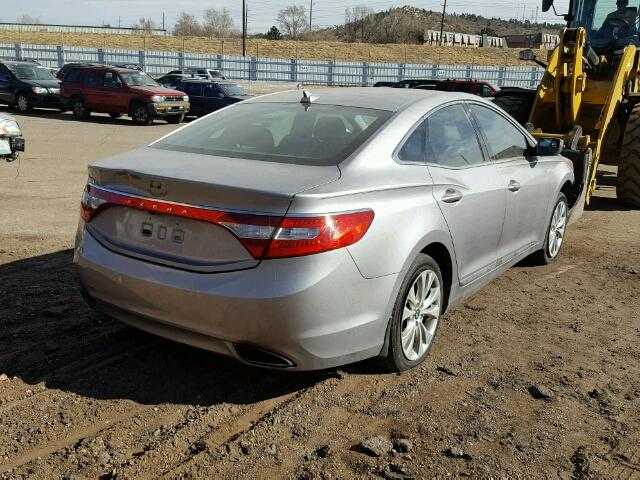 KMHFG4JG0CA138835 - 2012 HYUNDAI AZERA GLS SILVER photo 4