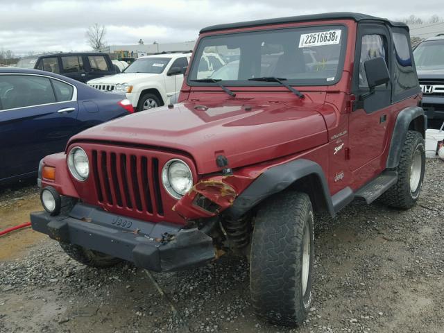 1J4FY19S9WP720856 - 1998 JEEP WRANGLER / RED photo 2