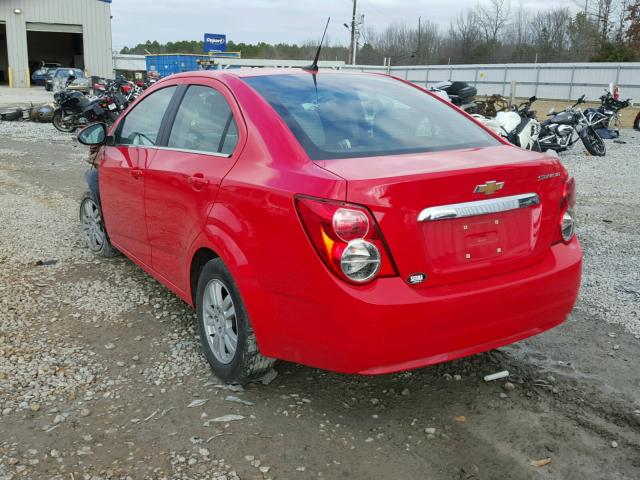 1G1JC5SH0E4195344 - 2014 CHEVROLET SONIC LT RED photo 3