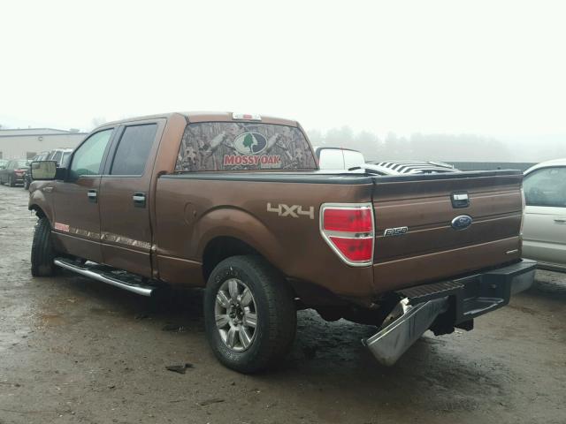 1FTFW1EF9BFA32263 - 2011 FORD F150 SUPER BROWN photo 3