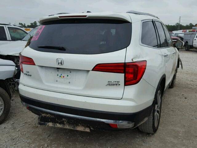 5FNYF6H07HB028027 - 2017 HONDA PILOT ELIT WHITE photo 4