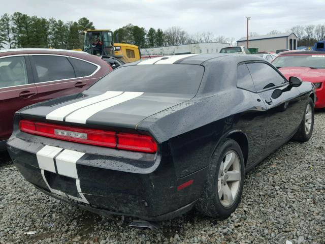 2C3CDYAG2DH524347 - 2013 DODGE CHALLENGER BLACK photo 4