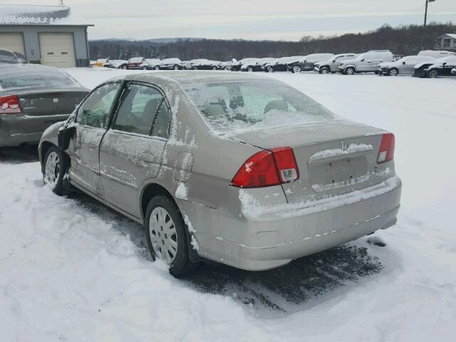 2HGES16595H506438 - 2005 HONDA CIVIC LX TAN photo 3