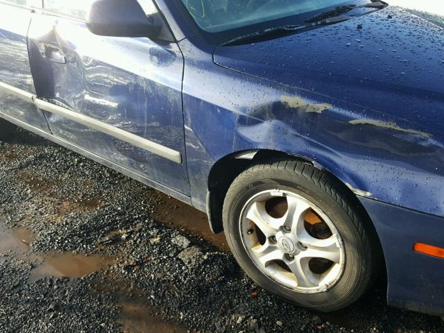 KMHDN55D82U056724 - 2002 HYUNDAI ELANTRA GL BLUE photo 9