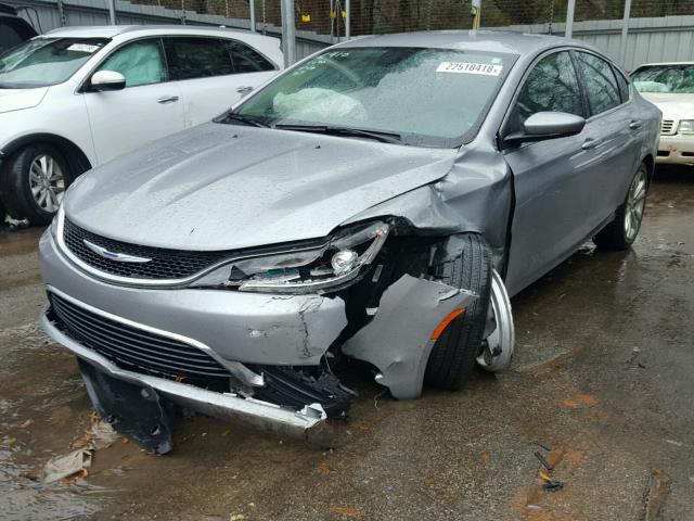 1C3CCCAB2FN606910 - 2015 CHRYSLER 200 LIMITE SILVER photo 2