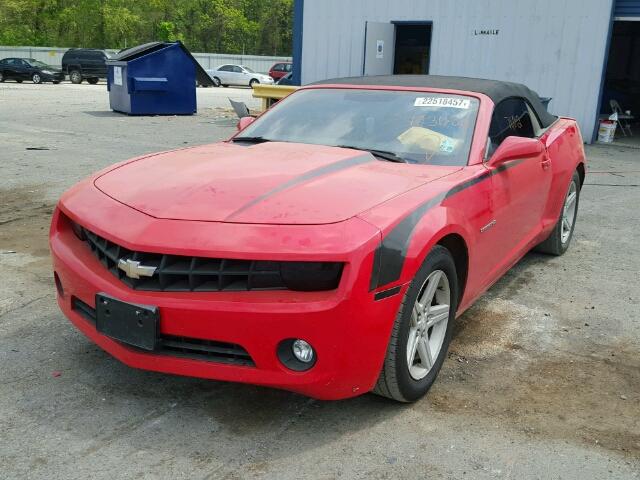 2G1FB3D3XC9103682 - 2012 CHEVROLET CAMARO LT RED photo 2