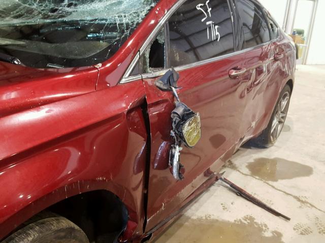 3FA6P0D96DR140077 - 2013 FORD FUSION TIT RED photo 9