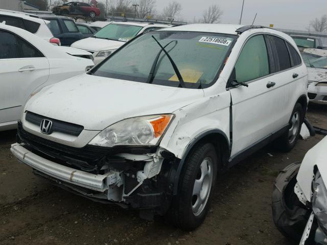 JHLRE38319C002444 - 2009 HONDA CR-V LX WHITE photo 2