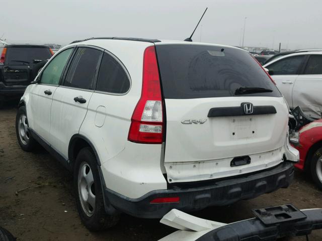 JHLRE38319C002444 - 2009 HONDA CR-V LX WHITE photo 3