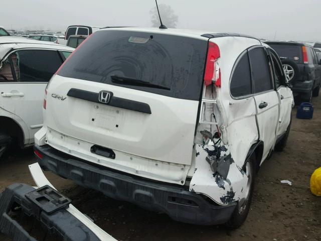 JHLRE38319C002444 - 2009 HONDA CR-V LX WHITE photo 4