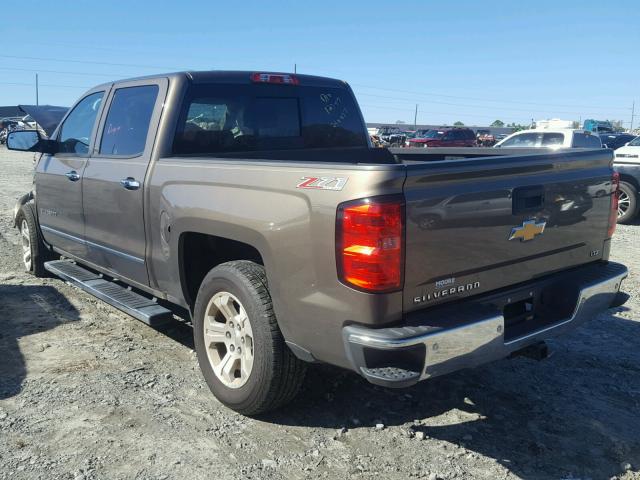 3GCUKSEC2EG382996 - 2014 CHEVROLET SILVERADO BROWN photo 3