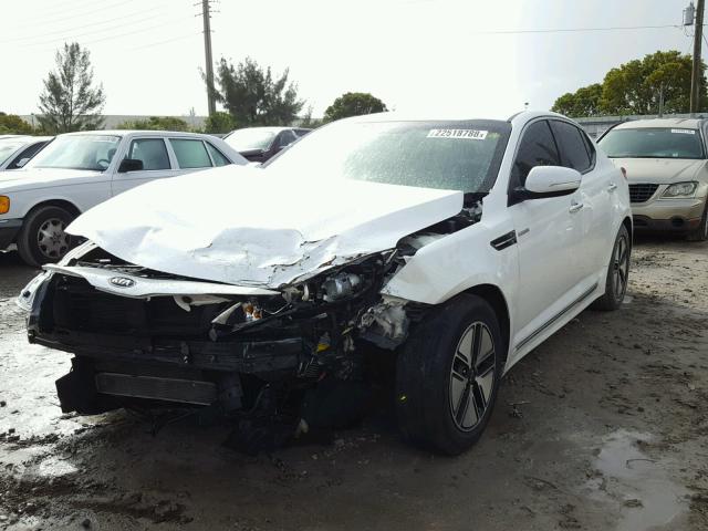 KNAGM4AD9D5060179 - 2013 KIA OPTIMA HYB WHITE photo 2