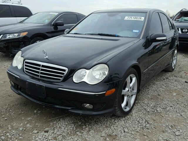 WDBRF52H77F923362 - 2007 MERCEDES-BENZ C 230 BLACK photo 2