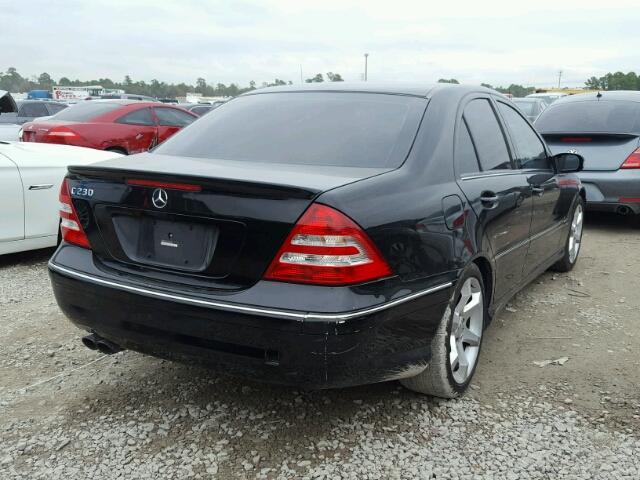 WDBRF52H77F923362 - 2007 MERCEDES-BENZ C 230 BLACK photo 4