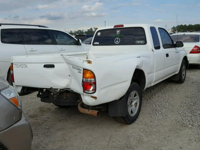 5TEVL52N22Z102423 - 2002 TOYOTA TACOMA XTR WHITE photo 4