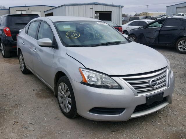 1N4AB7AP6EN853800 - 2014 NISSAN SENTRA S SILVER photo 1