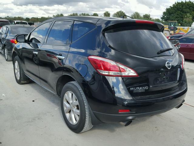 JN8AZ1MU7BW059015 - 2011 NISSAN MURANO S BLACK photo 3