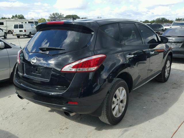 JN8AZ1MU7BW059015 - 2011 NISSAN MURANO S BLACK photo 4